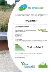 Duurzaamheidspaspoort NL Greenlabel voor Ecolan